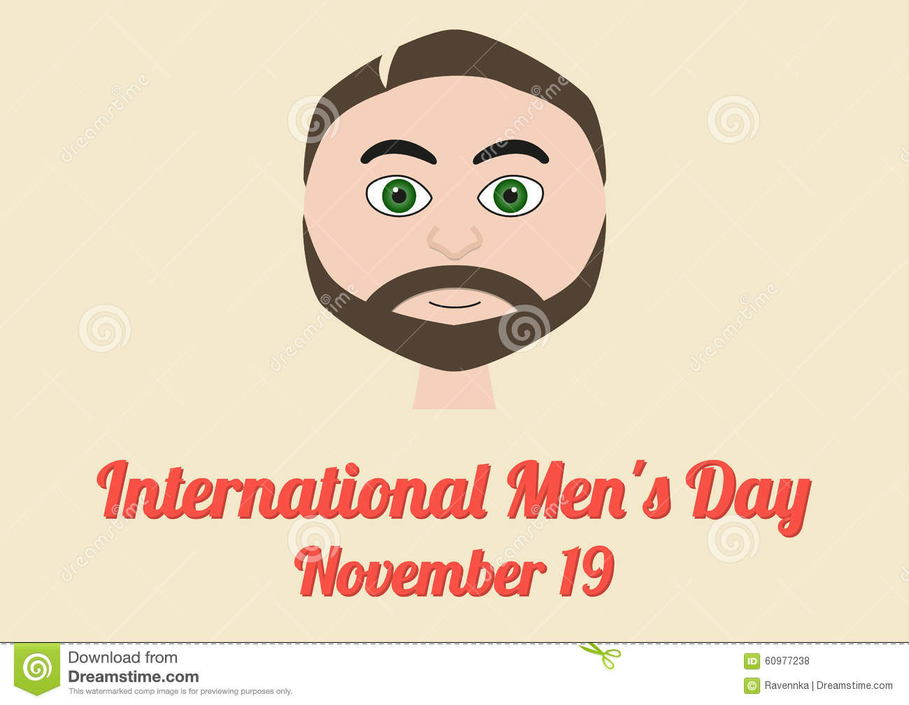 International Men's Day November 19 Man Face Poster