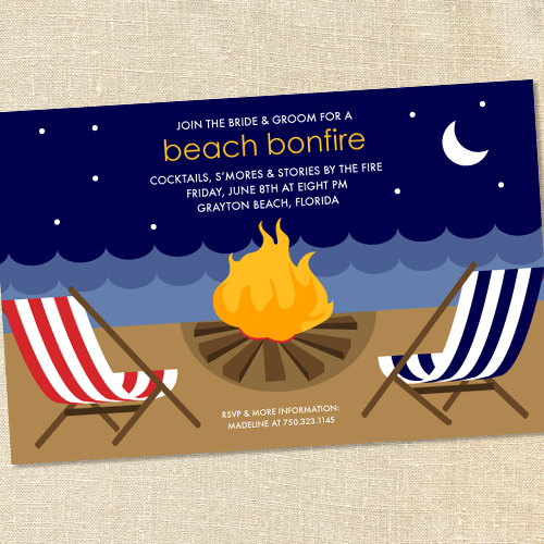 Join The Bride & Groom For A Beach Bonfire