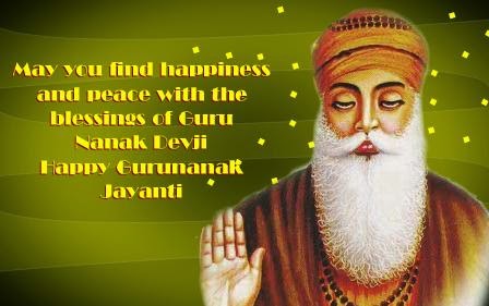 May You Find Happiness And Peace With The Blessings Of Guru Nanak Dev Ji Happy Guru Nanak Jayanti 2016