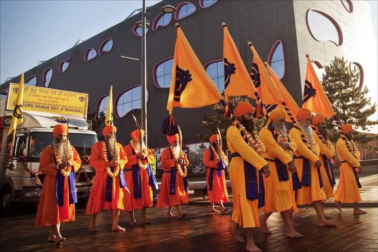 Nagar Kirtan During The Celebration Of Guru Nanak Jayanti