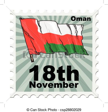 National Day Oman 18th November Illustration