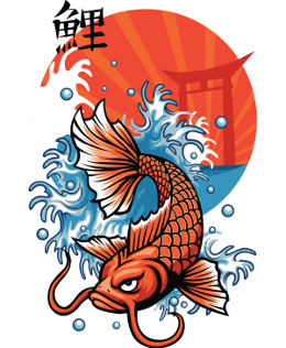Nice Dragon Fish Tattoo Design Idea