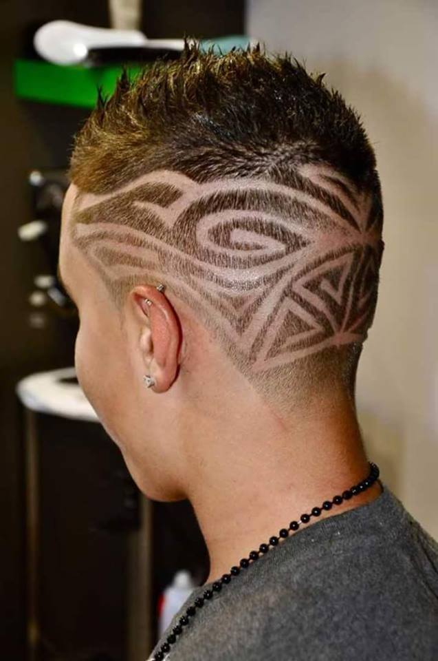 Nice Hairstyle Tattoo On Head For Men