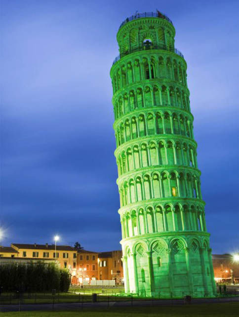 Night View Of The Leaning Tower Of Pisa
