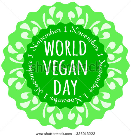 November 1 World Vegan Day Badge