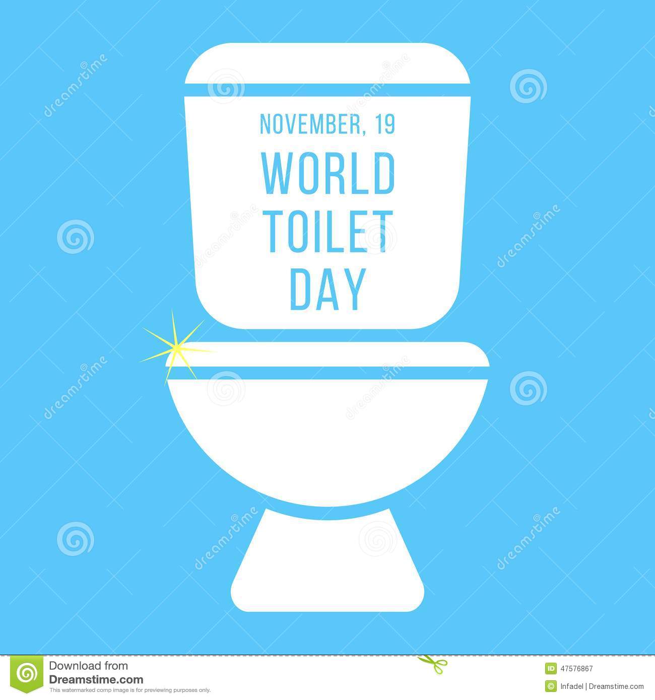 November, 19 World Toilet Day Illustration Picture