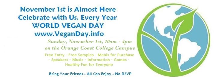 November 1st Is Almost Here Celebrate With Us Every Year World Vegan Day