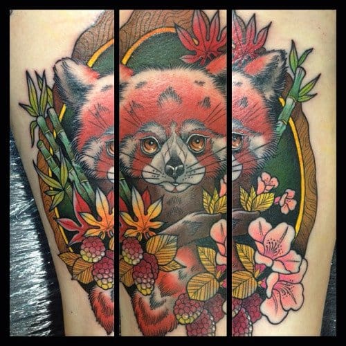 Red Panda Tattoo by Guen Douglas