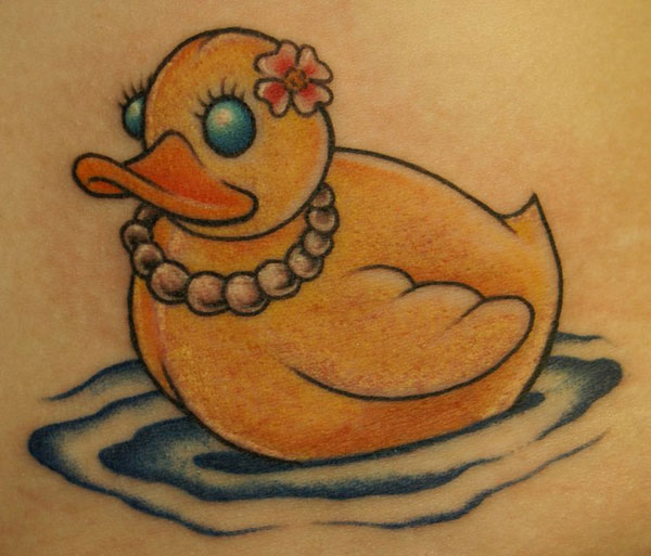 Rubber Fat Duck Tattoo.