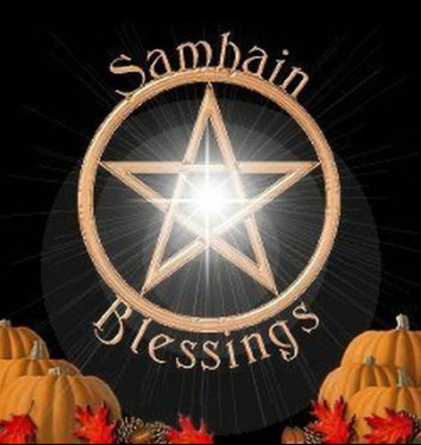 Samhain Blessings Pentagram Sign Picture