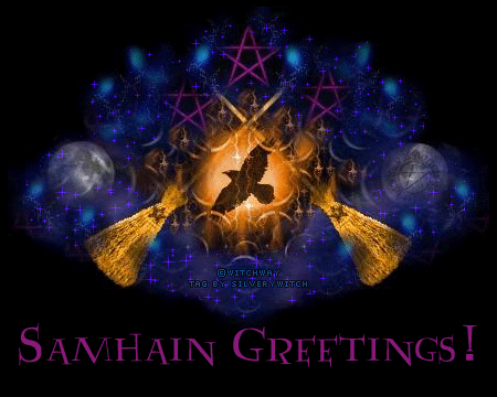 Samhain Greetings Glitter Picture