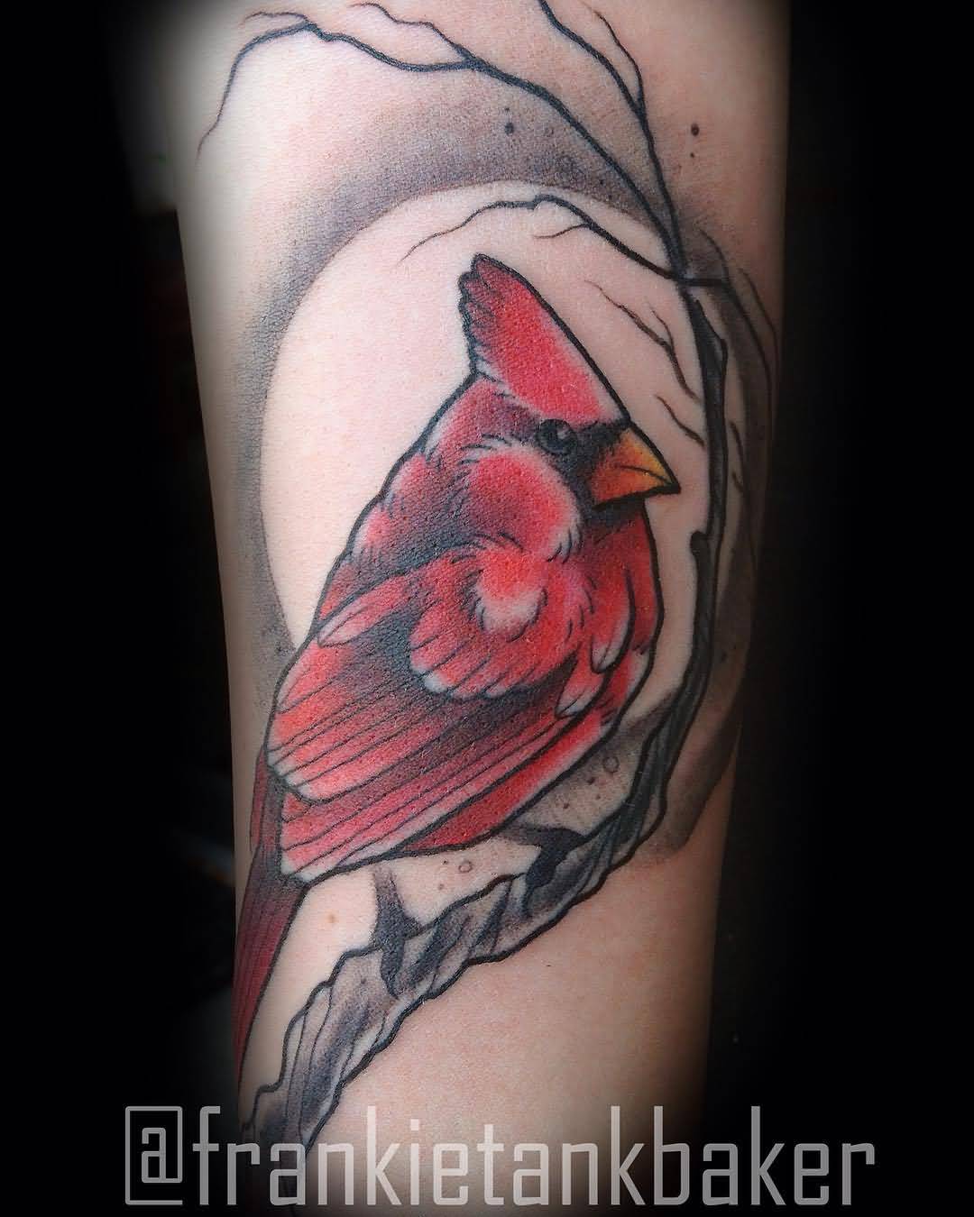 Simple Cardinal Tattoo Design by Frankietankbaker