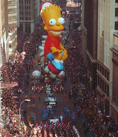 Simpson Balloon Float At Thanksgiving Day Parade