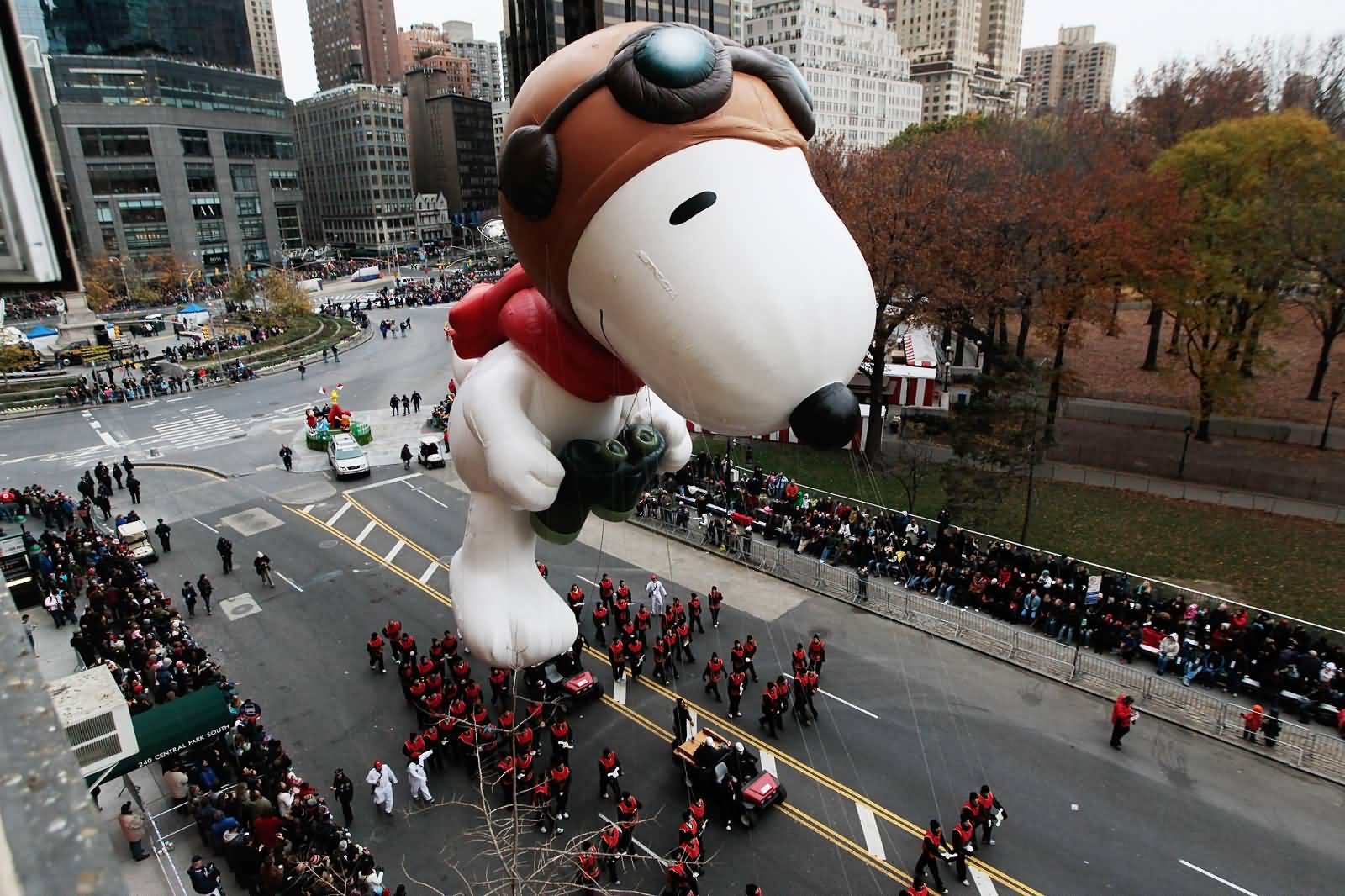 Snoopy Dog Balloon During Macy's Thanksgiving Parade