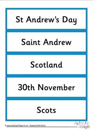 St. Andrew's Day 30th November Scots Picture