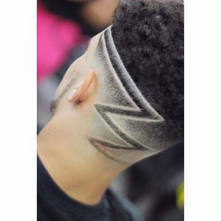 Stylish Hairstyle Tattoo On Man Head