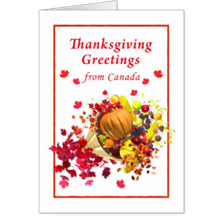 Thanksgiving Greetings From Canada Card