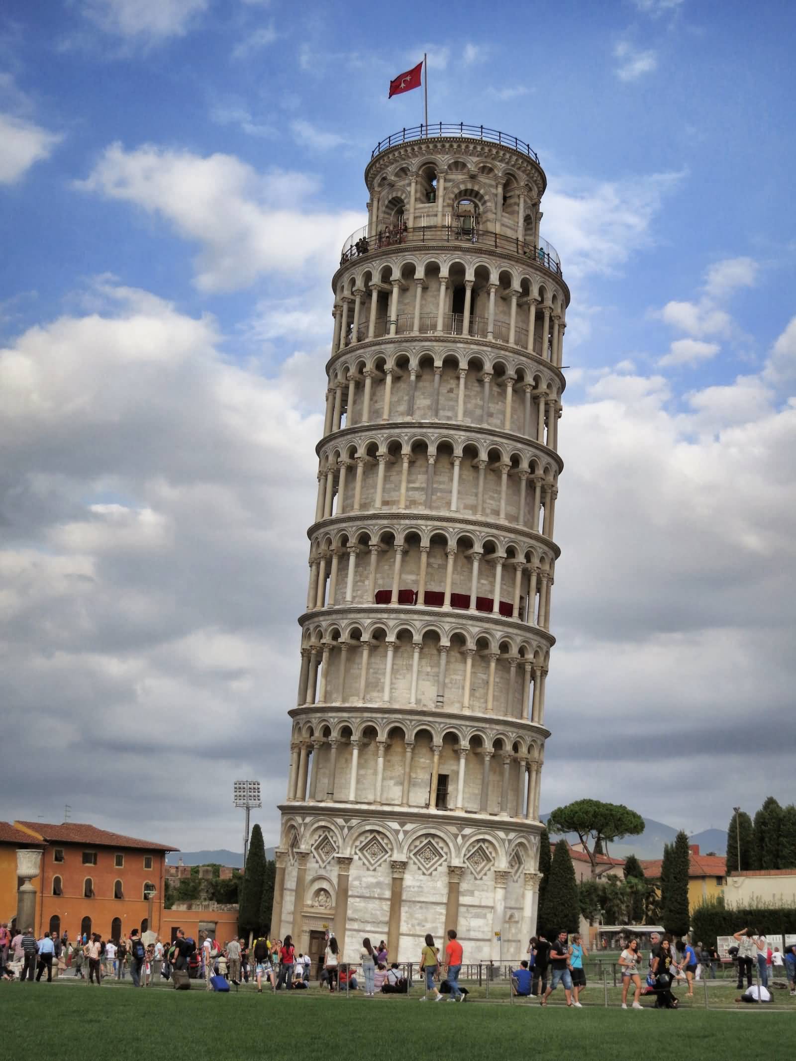 The Iconic Image Of The Leaning Tower of Pisa In Italy