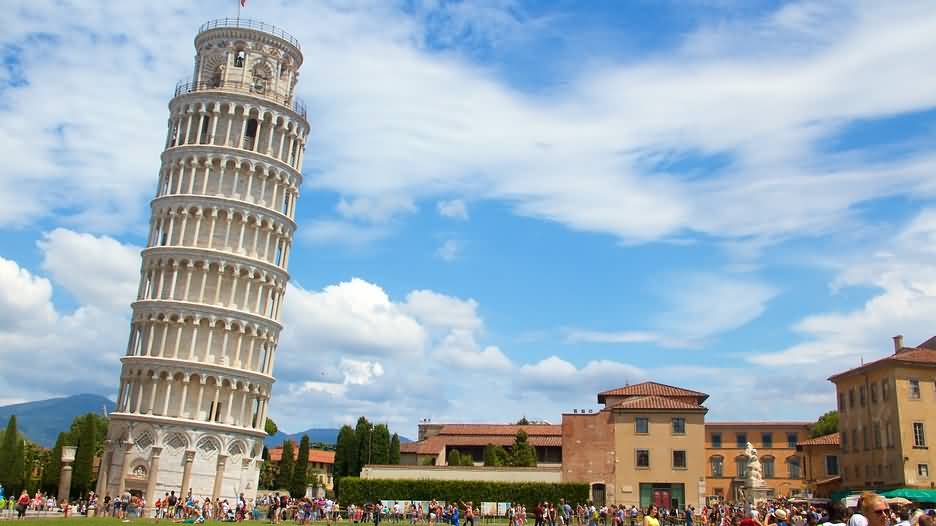 Tilt View Of Leaning Tower of Pisa