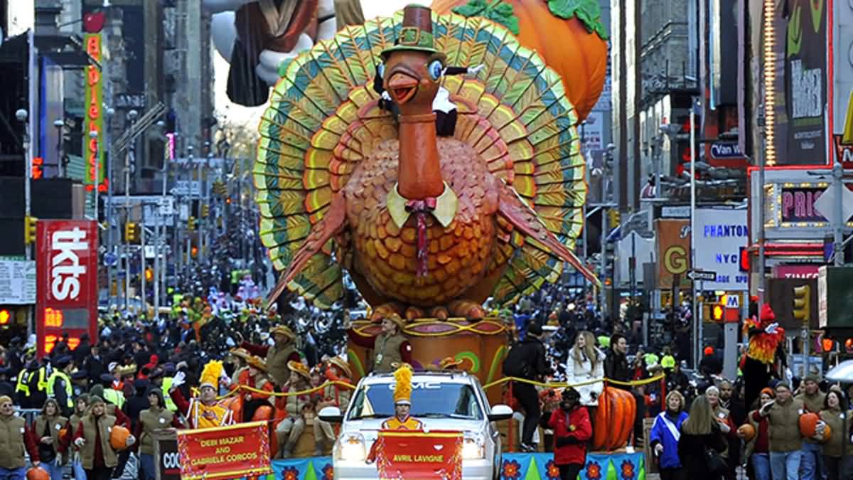Turkey Float During Thanksgiving Day Parade