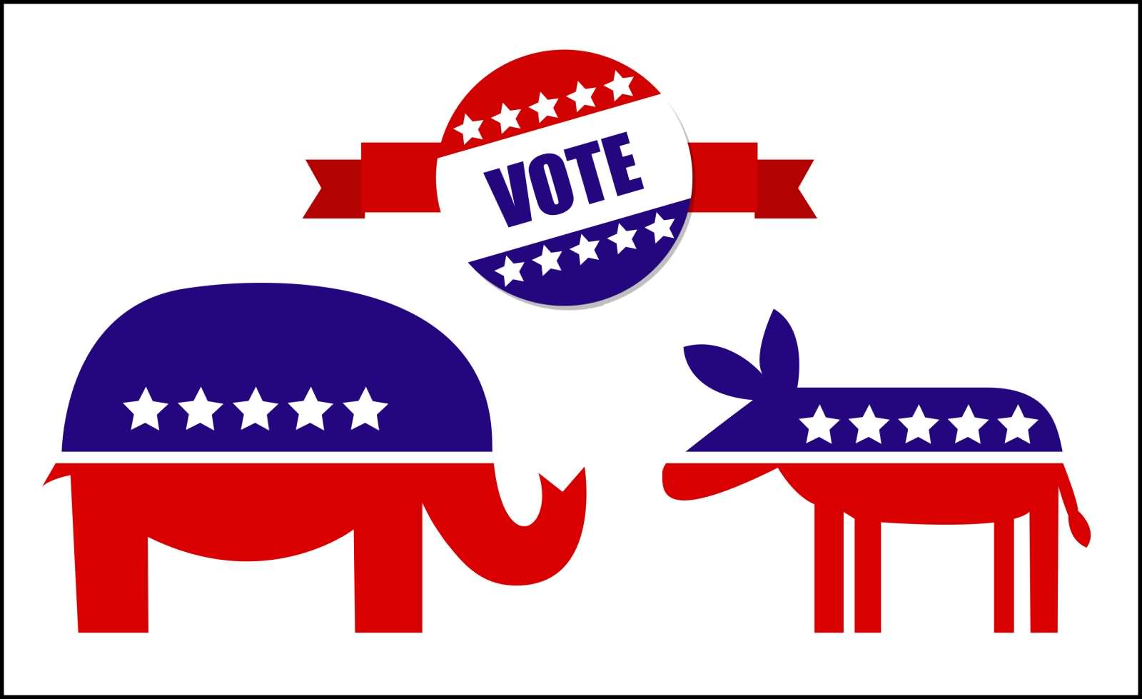 USA Election Day Elephant Vs Donkey Picture