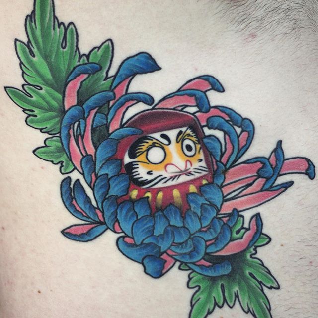 Unique Chrysanthemum Tattoo Design