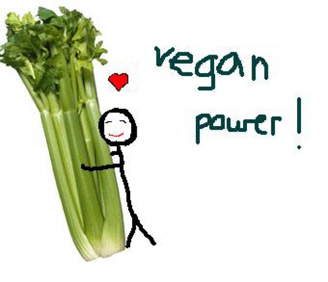 Vegan Power Stick Man Loves Veggies World Vegan Day