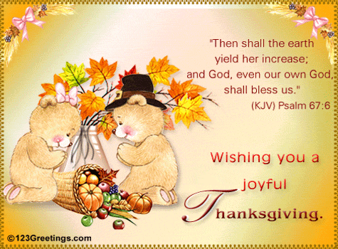 Wishing You A Joyful Thanksgiving Greeting Card