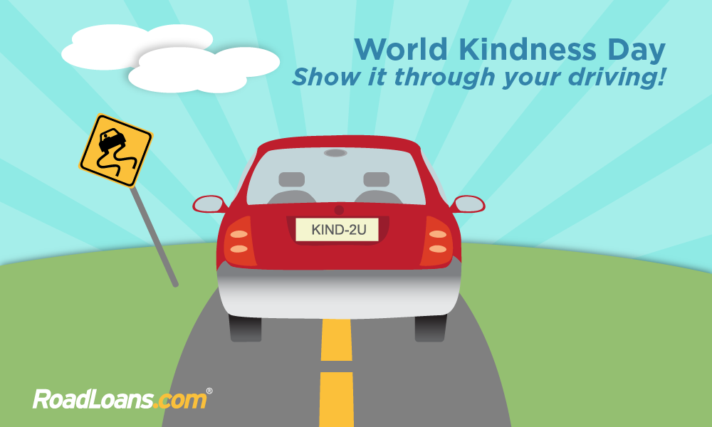 World Kindness Day Show It Through Your Driving Car On Road Illustration
