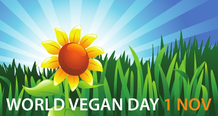World Vegan Day 1 November Sunflower Illustration