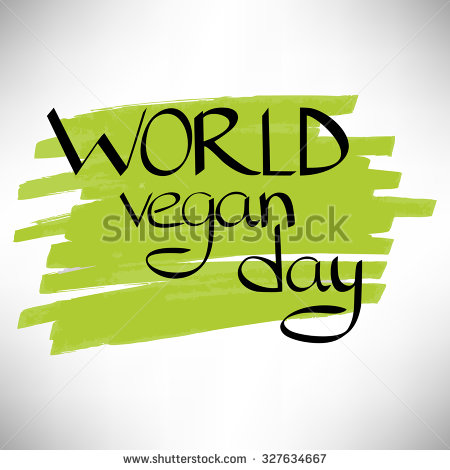 World Vegan Day Calligraphy Brush Picture