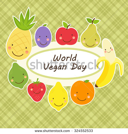 World Vegan Day Happy Vegetables Clipart