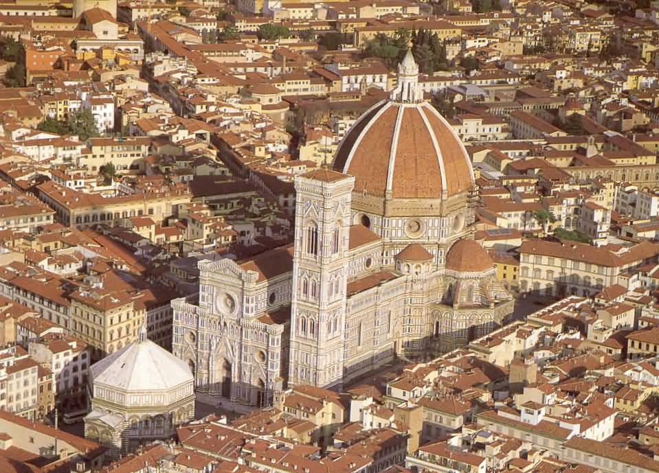 Aerial View Of The Florence Cathedral
