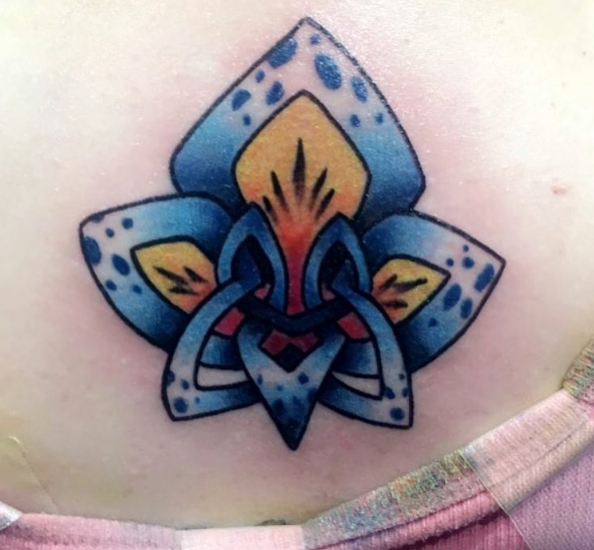 Cute Celtic Orchid Tattoo by Eric Bush