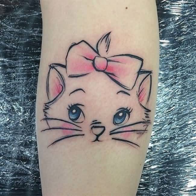 Cute Disney Cat Tattoo