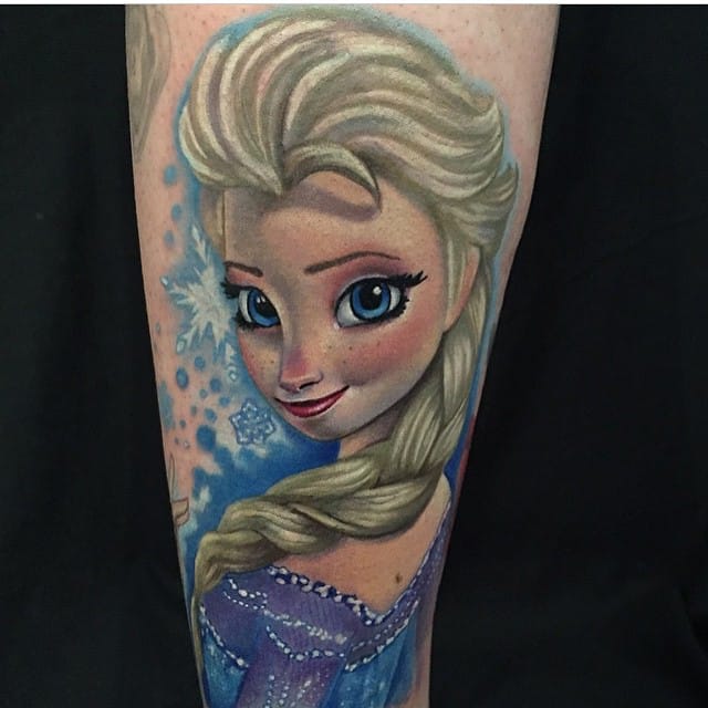 Cute Elsa Tattoo By Liz Cook
