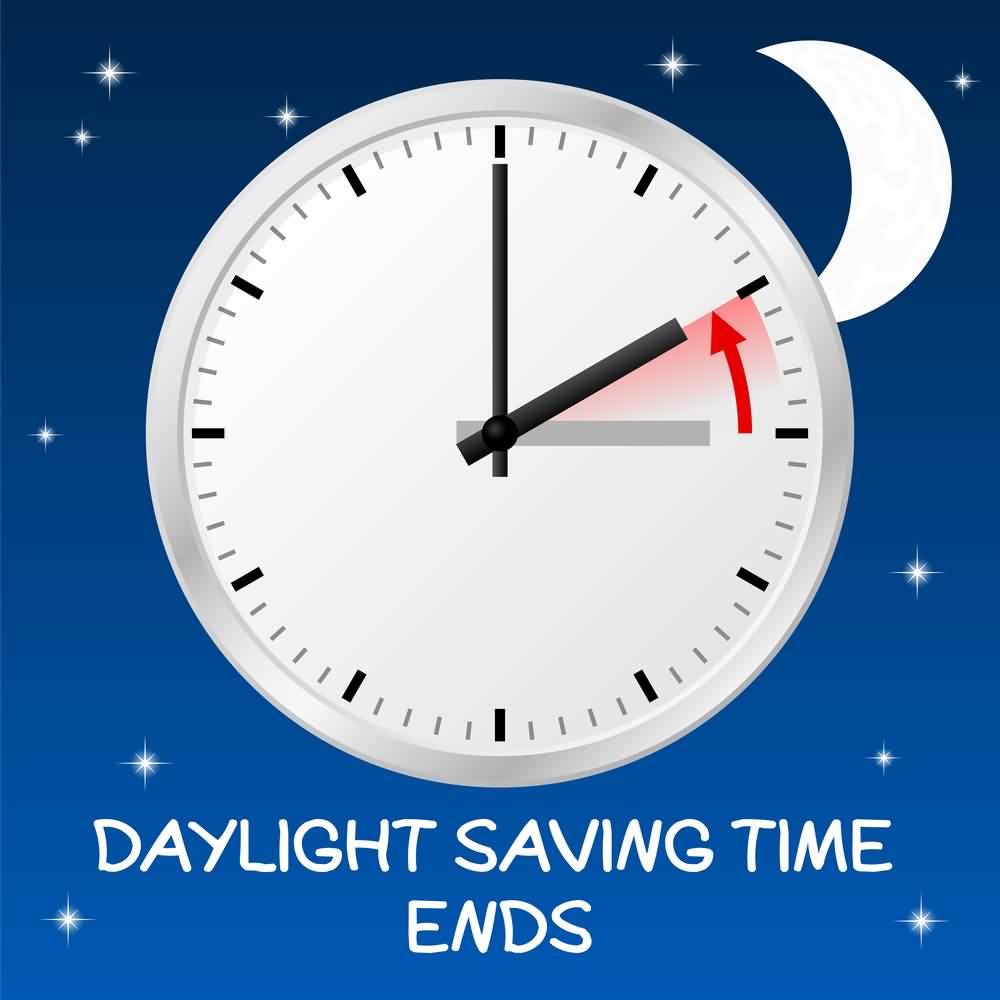 Daylight Saving Time Ends Clock Clipart