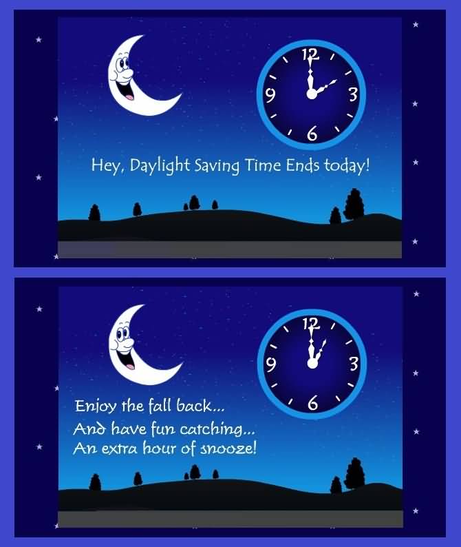 Daylight Saving Time Ends Today Enjoy The Fall Back And Have Fun Catching An Extra Hour Of Snooze