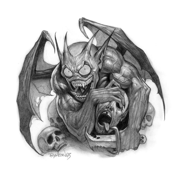 Demon Goblin Tattoo Design