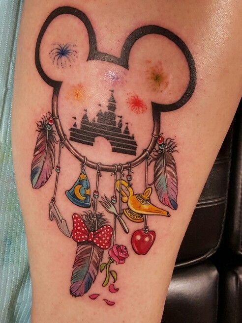 Disney Dreamcatcher Tattoo On Arm