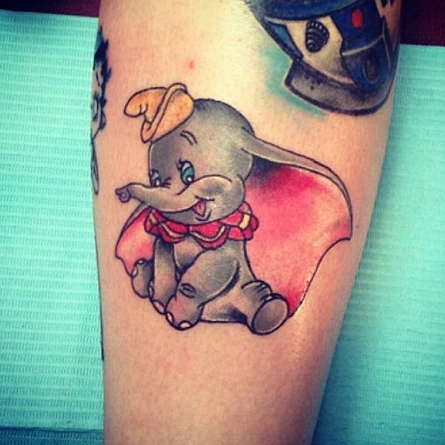 Disney Elephant Tattoo On Forearm