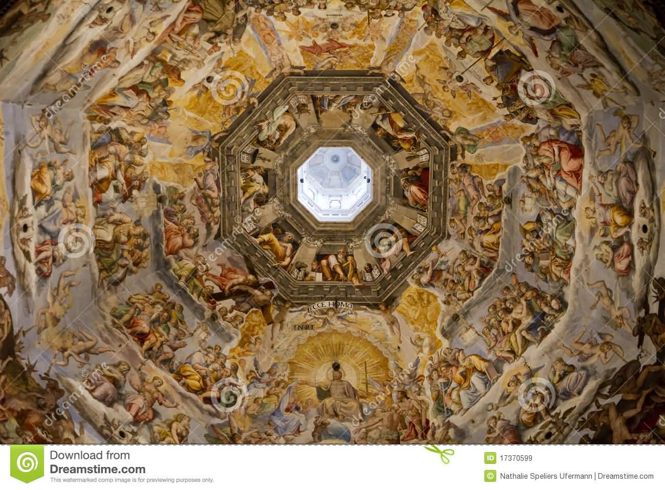 Dome Paintings Inside The Florence Cathedral