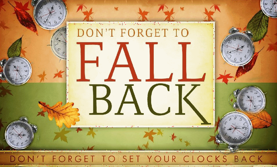 Don't Forget To Fall Back It's Daylight Saving Time Ends Glitter