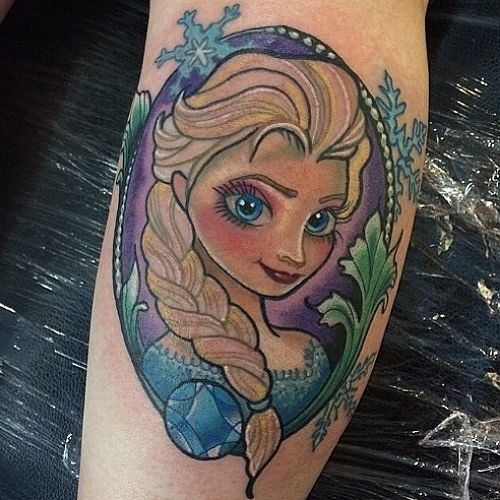 Elsa Portrait Tattoo Image