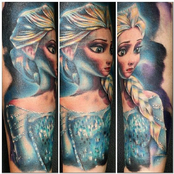 Elsa Portrait Tattoo