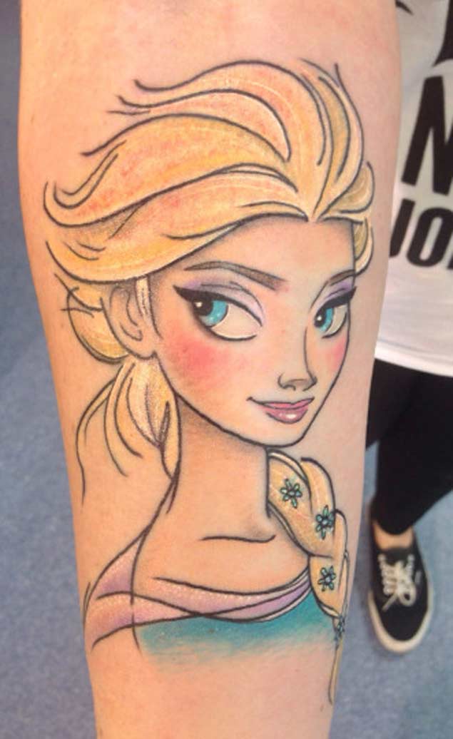 Elsa Tattoo On Right Forearm