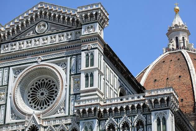 Exterior View Of The Florence Cathedral In Florence, Italy