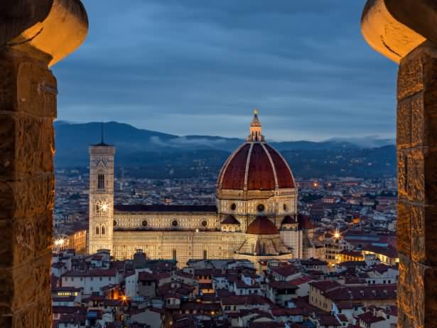 Florence Cathedral In Florence, Italy At Dawn
