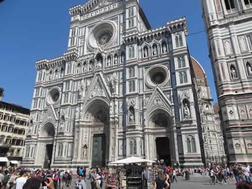 Front Facade View Of The Florence Cathedral