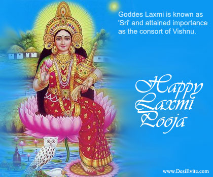 Goddess Laxmi Is Known As Sri And Attained Importance As The Consort Of Vishnu Happy Lakshmi Puja